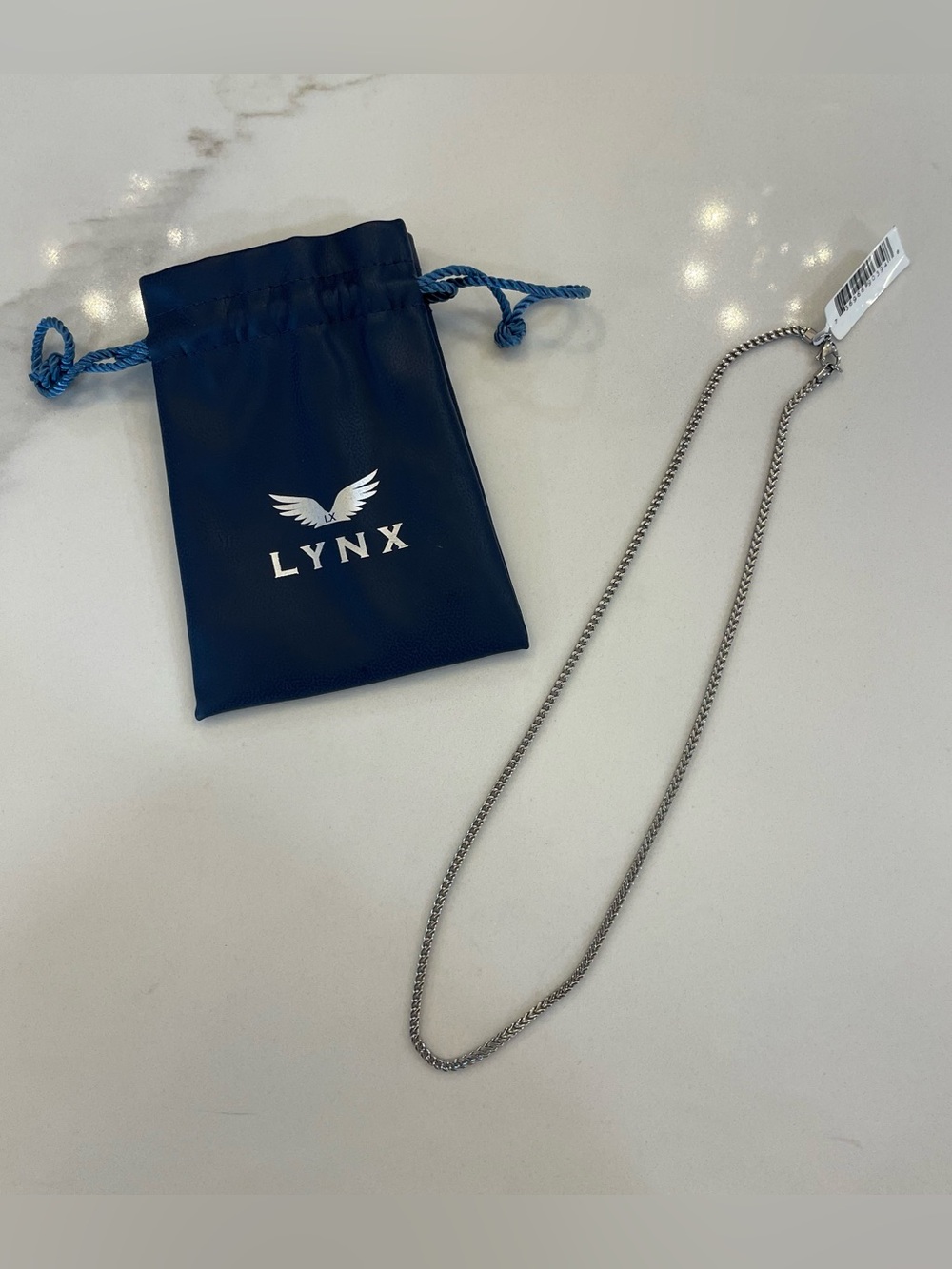 Men's LYNX Stainless Steel Franco Chain Necklace 20”